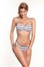 MANOUXX Ladies Blue/white Lurex Stripe Bandeau Bikini Top
